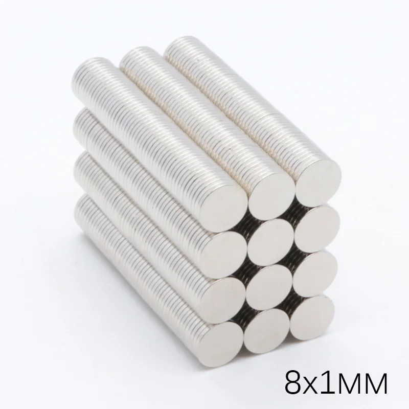 

500Pcs 8x1 mm Neodymium Magnet Disc Permanent N35 NdFeB Small Round Super Powerful Strong Magnetic Magnets 8mm x 1mm