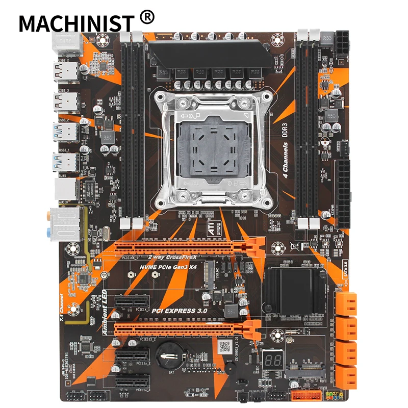 MACHINIST X99 материнская плата для настольного компьютера LGA 2011 3 ATX Поддержка DDR3 ECC RAM