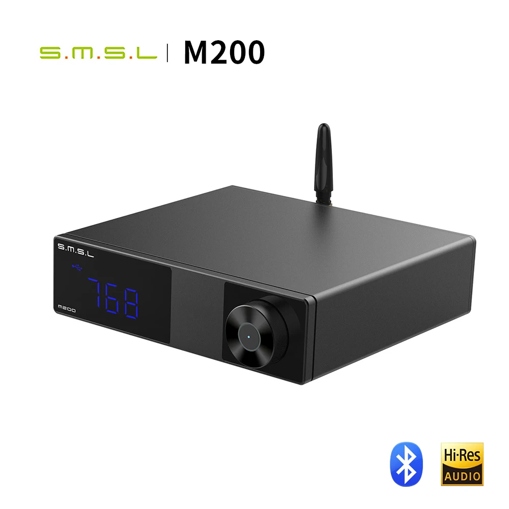 

SMSL M200 AK4497EQ DAC Bluetooth 5,0 Поддержка 32 бит/768 кГц DSD512 USB декодер с дистанционным управлением