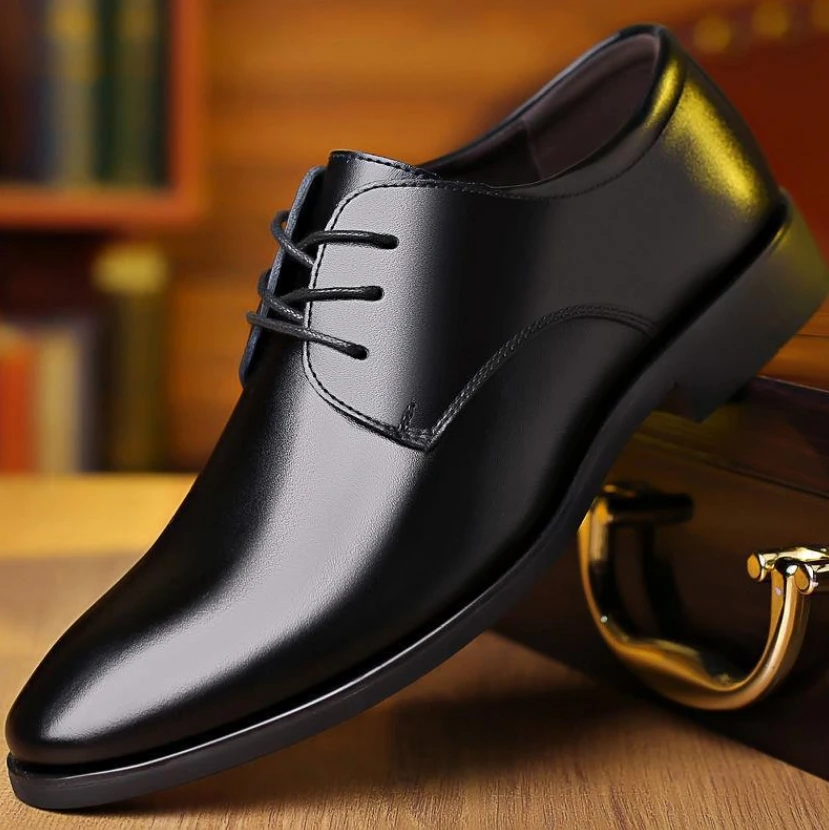 

2022 Spring Autumn New Men's Leather Shoes Business Formal Men Casual Leather Shoes Korean British Groom Best Man Wedding Shoes