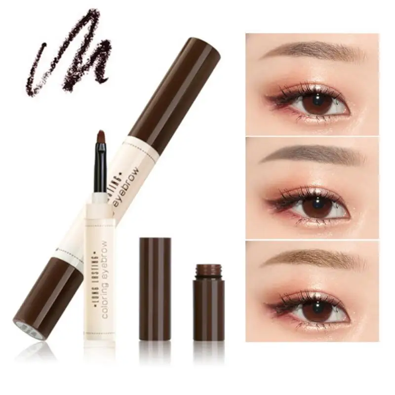 

4 Colors Natural Makeup Eyebrow Gel Pencil Professional brow Tint Tattoo Paint Cream Wax Waterproof Eyebrow brush Pen