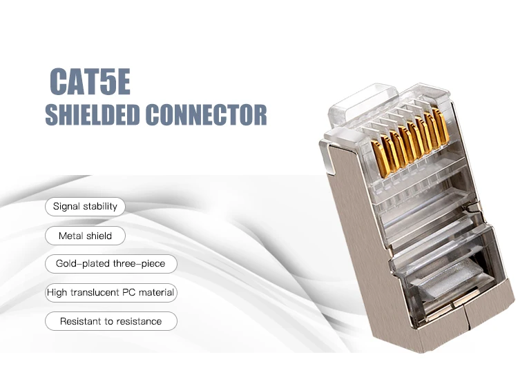 Модульный разъем Cat6 STP RJ45 8P8C для кабеля Ethernet Позолоченный Cat 6 ОБЖИМНАЯ сеть RJ 45