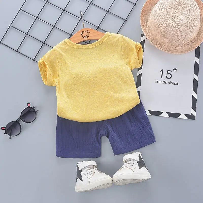 

Children Clothes Suit New Summer Baby Boys Girls Cartoon Dinosaur T Shirt Shorts 2Pcs/Set Kids Infant Clothes Toddler Sportswear