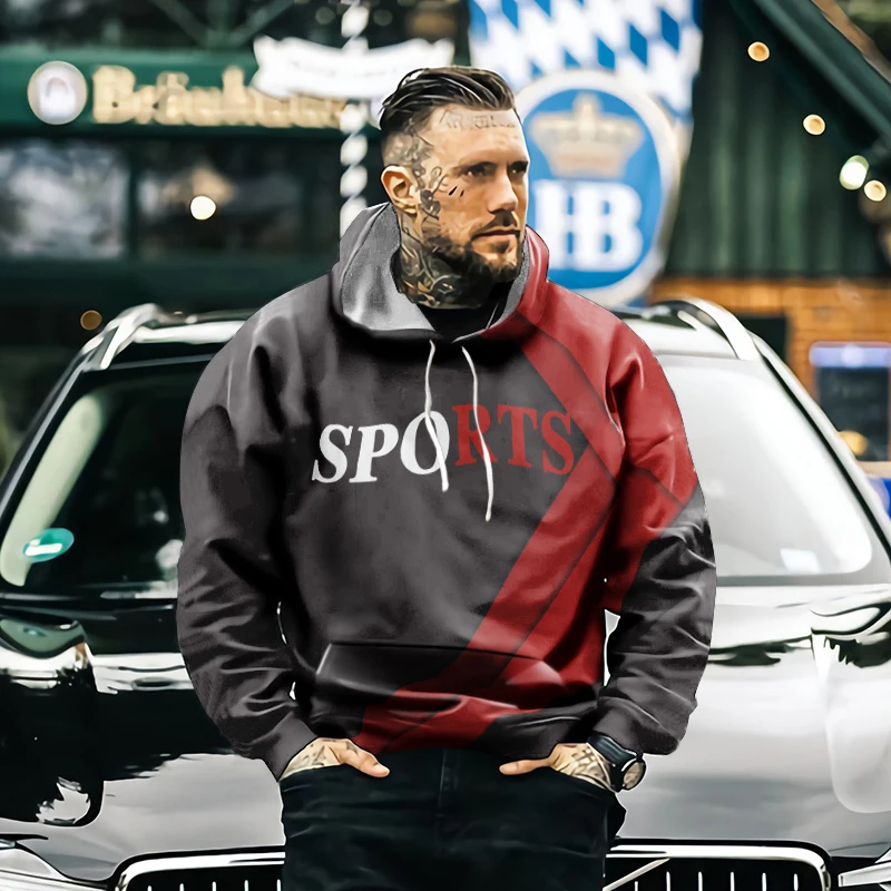 

Hoodie Men's New Men's 3d Digital Printing Sweatshirt Fashion Streetwear Unisex Hooded Sweatshirt Large Size Men's Sportswear