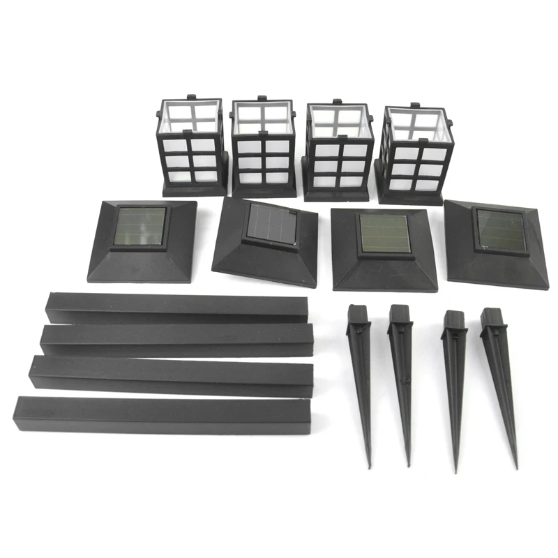 BORUiT 4 шт./лот лампы на солнечных лужайках Открытый водонепроницаемый путь свет