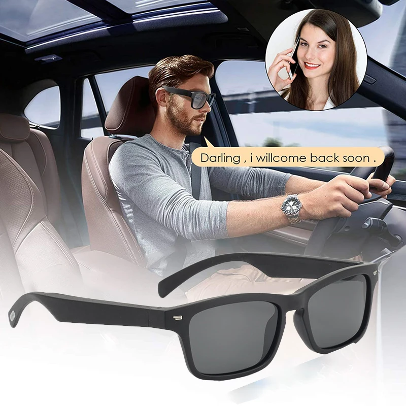 구매 스마트 오디오 선글라스 편광 렌즈 UV400 블루 라이트 오픈 이어 블루투스 헤드셋 스피커, 음악 듣기, HD 전화 통화