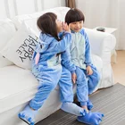 Пижама-Кигуруми для мальчиков и девочек, зимняя, фланелевая