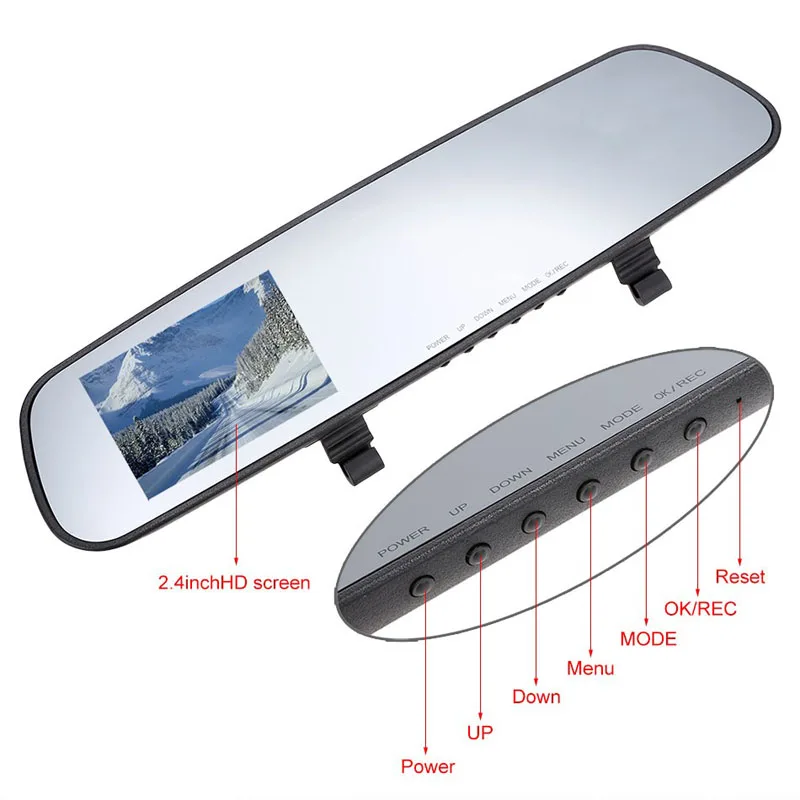 2019 автомобиля HD 1080P Зеркало заднего вида DVR Камера Авто Регистраторы Cam g-сенсор