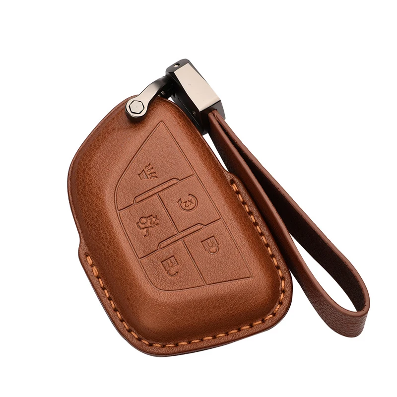 

Car Key case for Cadillac 2020 CT4 CT5 car leather car key cover shell buckle