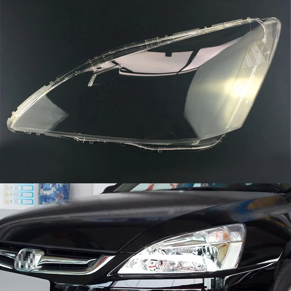 Driver Side Для Honda Accord 2003 2004 2005 2006 2007 фары объектив фар автомобиля замена крышки прозрачные линзы авто чехол - Цвет: Driver Side