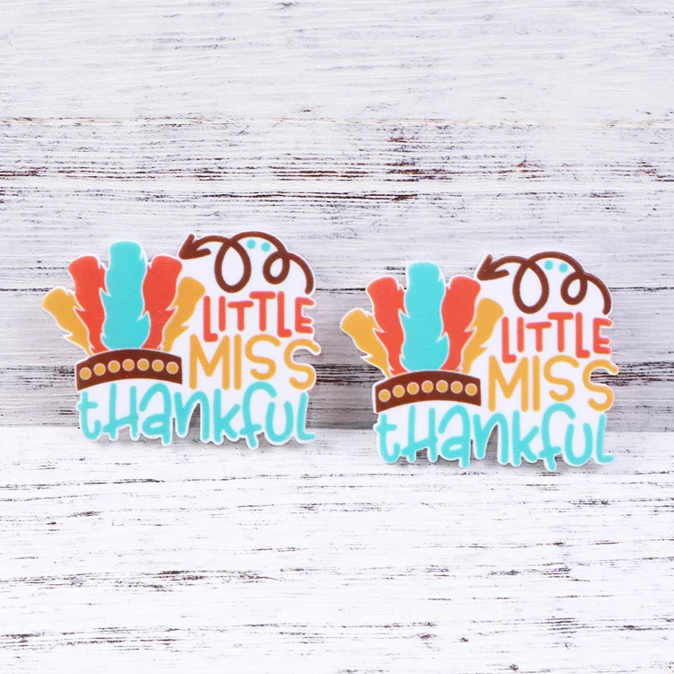 Фотоэлемент для Хэллоуина благодарения Искусственный акриловый кабошон бантов