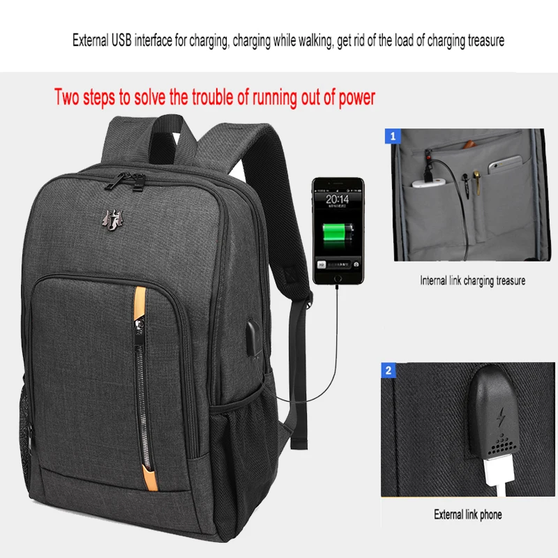 Дорожный рюкзак для ноутбука Goloen Wolf мужчин и женщин школьный ранец подростков с