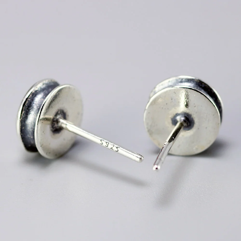 Подлинные 925 пробы серебряные серьги мантра для мужчин и женщин Ом Мани Падме Хум