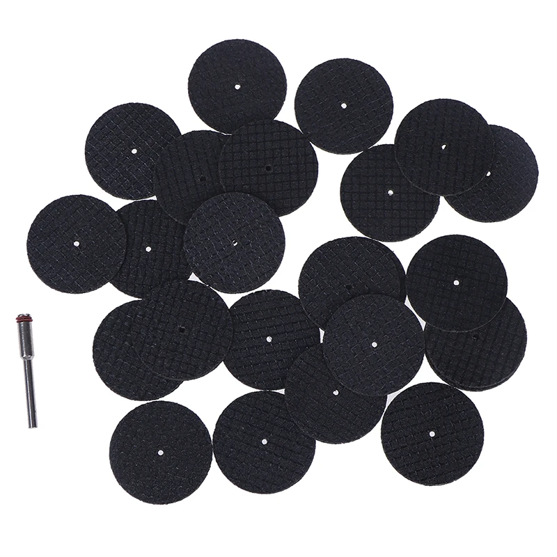 

25pcs Saw Blade + 1pcs Connection Clamp Fiberglass Reinforced Cut Off Wheel Disc W/ 1 Mandrel 1/8" Fit For Dremel Tool