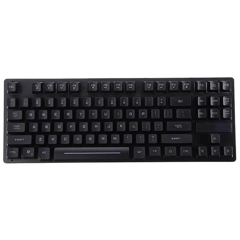 Игровая механическая клавиатура 87 клавиш английская раскладка светодиодный