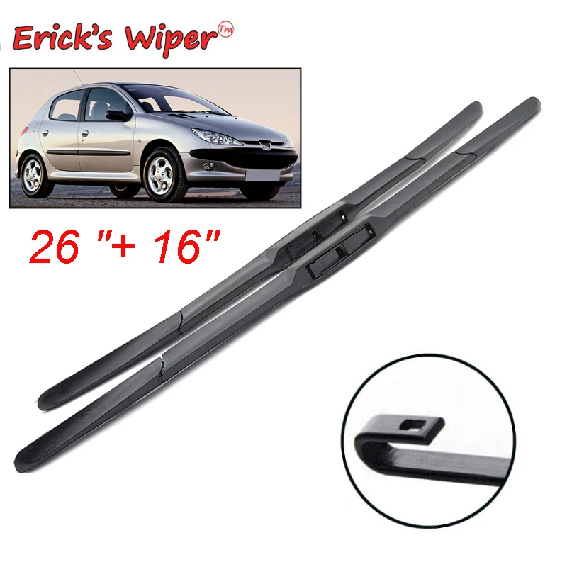 

Erick's Wiper Front Wiper Blades For Peugeot 206 Hatchback SW CC 1998 - 2006 Windshield Windscreen Front Window 26"+16"