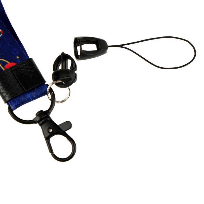 

1pcs Cartoon Print Mobile Phone Neck Strap Cute Keys Lanyards ID Card Hang Rope ID Badge Holder Holiday Party Gift about 45cm