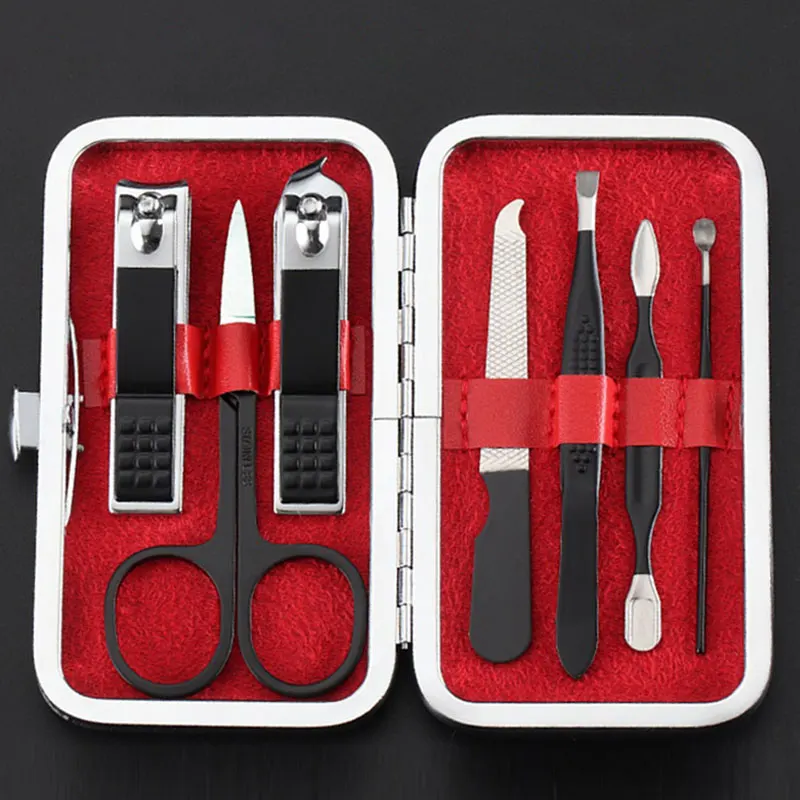 7 шт. набор многофункциональных ножниц для маникюра и педикюра из нержавеющей