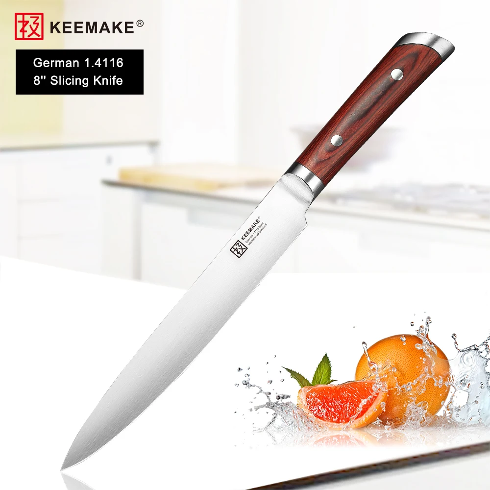 2018 KEEMAKE 8 &quotНож для нарезки немецкая 1 4116 стальная бритва острое лезвие кухонные