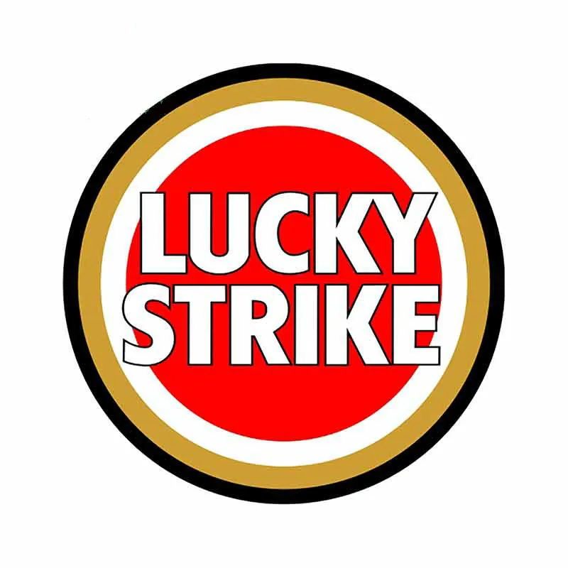 

13CM Creative Lucky Strike Car Sticker Motorcycle Bumper Trunk Laptop Window Vinyl Decals High Quality Car Decoration