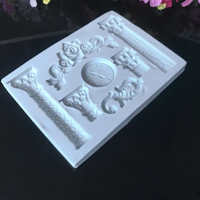 

Fondant Silicone Retro Cakes Decorating Molds Roman Column DIY Chocolate Epoxy Pottery Clay Candy Molds LX9C