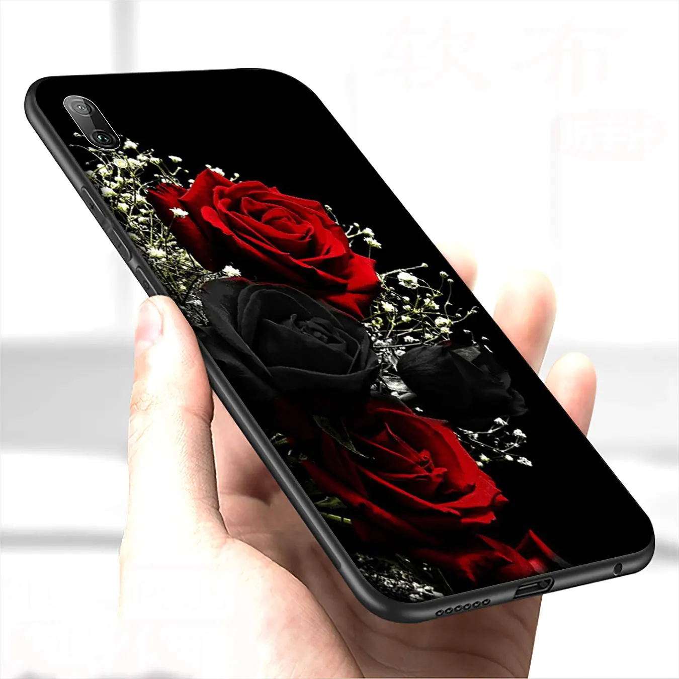 Цветной мягкий чехол IYICAO flower red Pink rose для Huawei Y9 Y7 Y6 Prime 2019 Honor 20 10 9 9X 8C 8X 8 Lite 7C 7X 7A Pro |