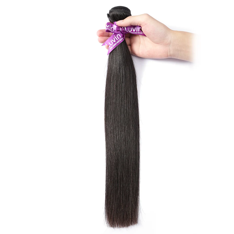Luvin OneCut, прямые волосы, 8-30 дюймовые бразильские волосы переплетения человеческие волосы девственные волосы натуральный Цвет волосы double Drawn удлинитель