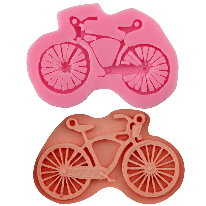 

Cake Mold Silicone Bicycle Shape Food Standard Silicone Fondant Chocolate Cake Mold Random Color DIY Sugar Dessert Decoration