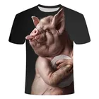 2021 Новый 3d футболка со львом и мужская футболка с изображением животного крутой 3d Стиль узор 3dt рубашка летний модный комплект одежды с коротким рукавом