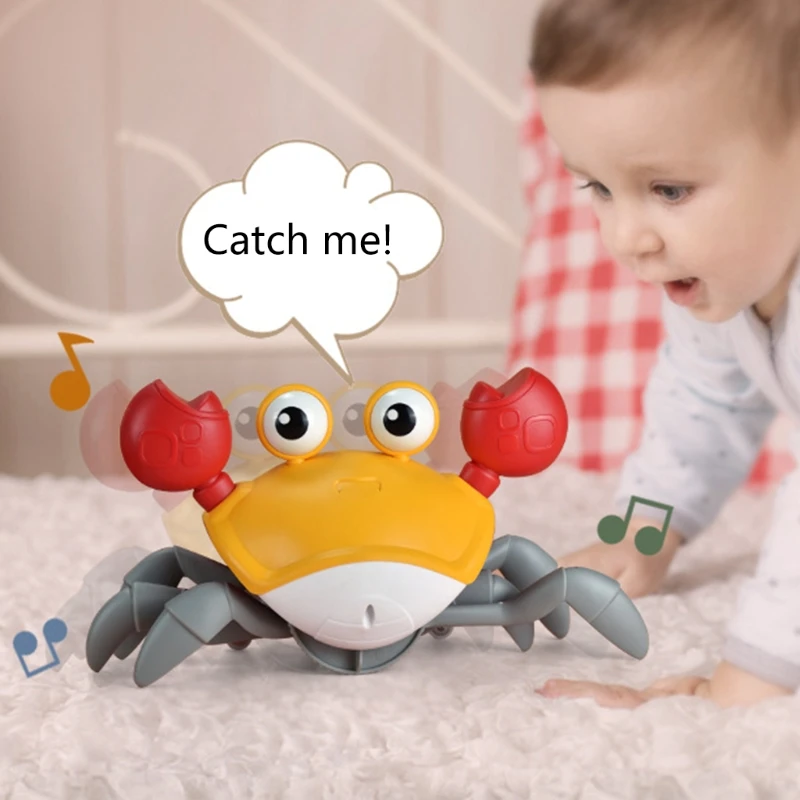 

Cute Gift for Kids Music Toy Kids Game Electric Plastic Crab Creative Supplies for Preschool Kids