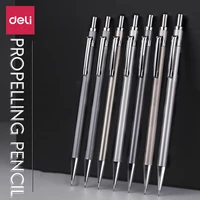 deli metal mechanical pencil 0 50 7mm student activity pencil with rubber pen core painting writing pencil childrens stationer