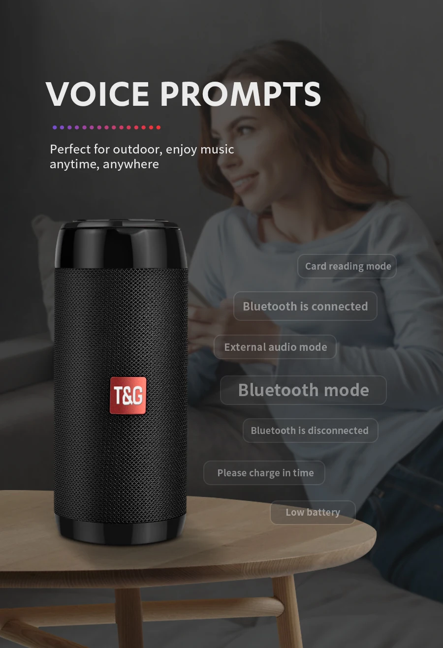 TG113C Bluetooth открытый динамик водонепроницаемый портативный беспроводной Колонка громкий динамик коробка Поддержка TF карта FM радио Aux вход