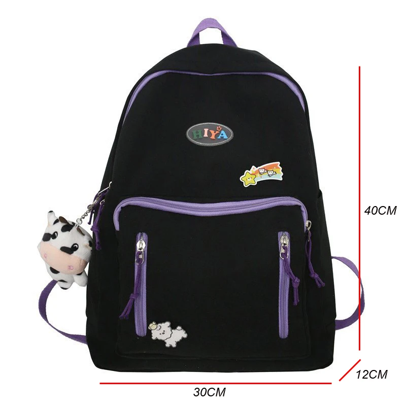 

Waterproof Nylon Woman Backpack New Female Book School Bag for Teenage Girls Boys Student Women's Travel Rucksack Multi-Pocket