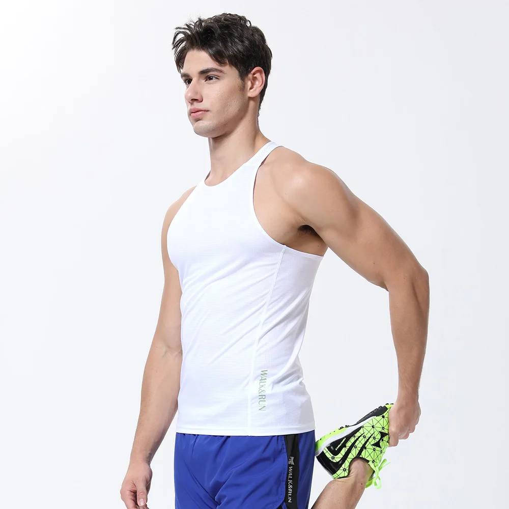 Tank Top Men Casual Bodybuilding Sport Fitness Workout Sleeveless Muscle Vest Outdoor Running Vest Quick Dry Undershirt Tank Top