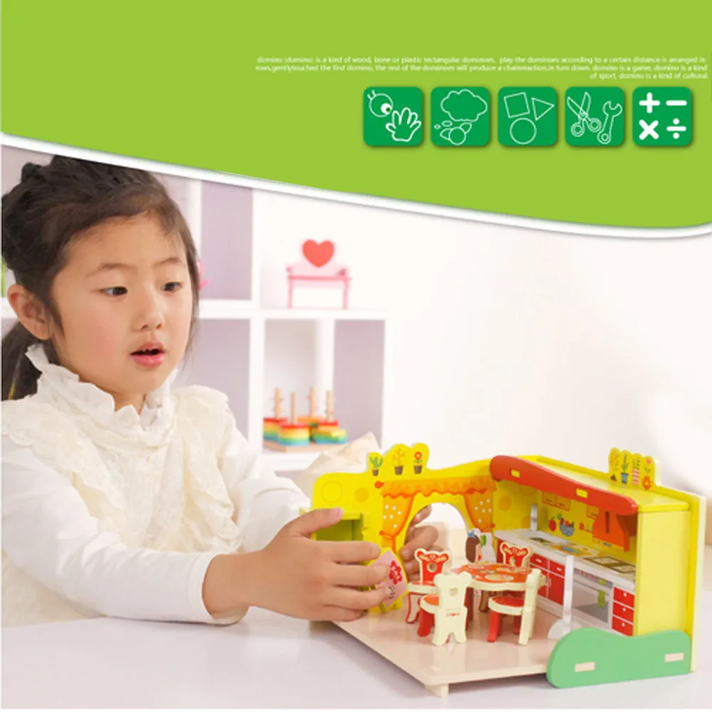 3D DIY Головоломка модель замка Мультфильм Дом сборка игрушка ребенок раннего