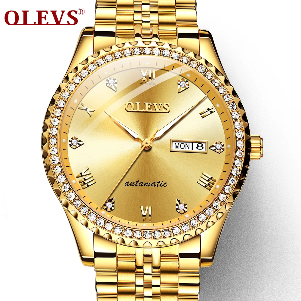 

OLEVS-самый драгоценный подарок для мужчин, автоматические механические часы, светящиеся водонепроницаемые мужские часы на заказ, мужские ча...