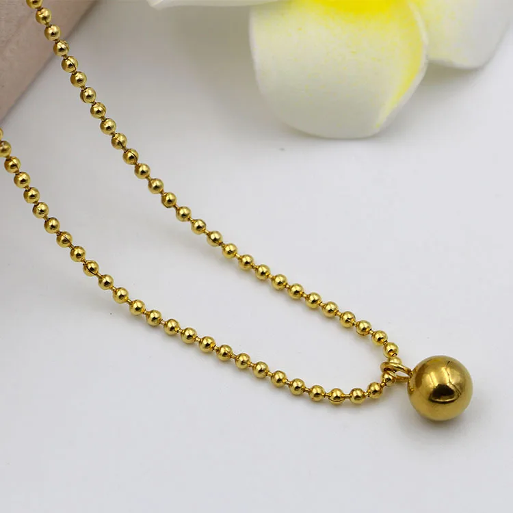 Ожерелье золотистого цвета с круглыми бусинами и шариками женские ошейники в