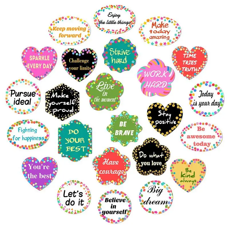 24 шт. положительные поговорки мотивационные наклейки карточки для слов школы