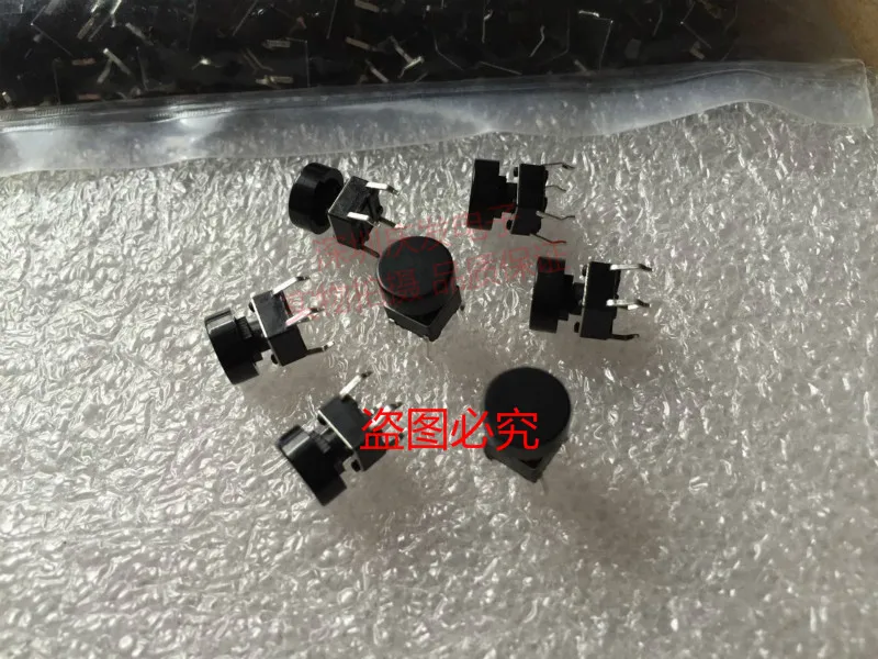 Оригинальный новый 100% вертикальный 4-контактный сенсорный микропереключатель 6*6*9 с крышкой четырехконтактный 6x6x9 Маленький кнопочный круглый колпачок