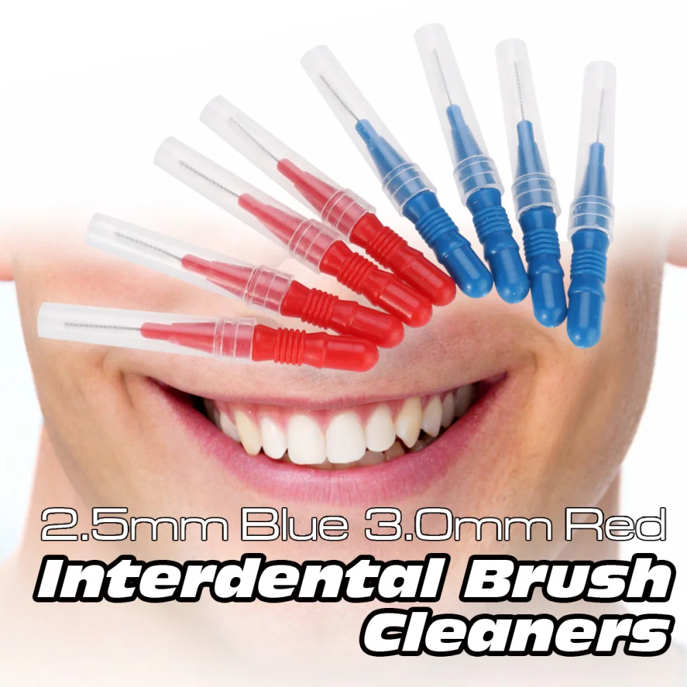 

100pcs Interdental Brushes Floss Pick Care Brushes Oral Care Tool for Men