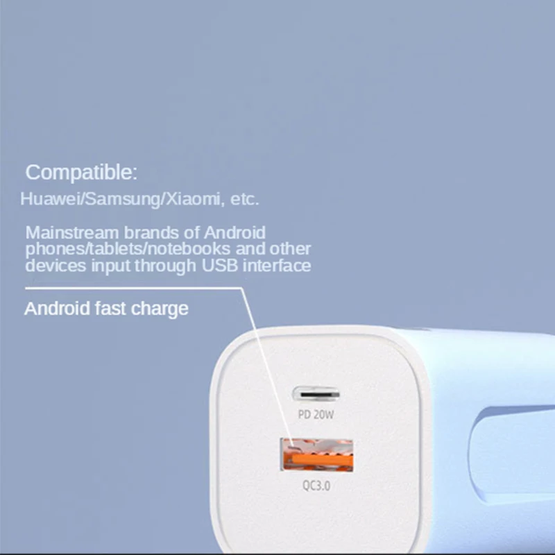 

20w USB-C Power Adapter,PD/QC3.0 TYPE-C Port Fast Wall Charger For MacBook /iPad/iPhone/Samsung HUA WEI Mobile Phone Charger