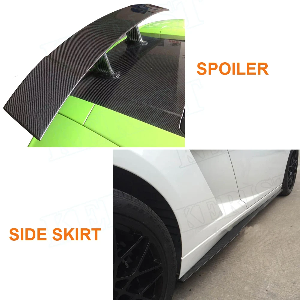 Боковая юбка и спойлер из углеродного волокна в стиле суперлеггера для Lamborghini