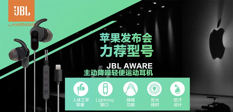 JBL отражают в курсе наушники плотно прилегающие к уху, ручной работы для оказания первой помощи с де Ouvido наушники JBL для интерфейс Apple с микрофоном I10 Twsr гарнитуры