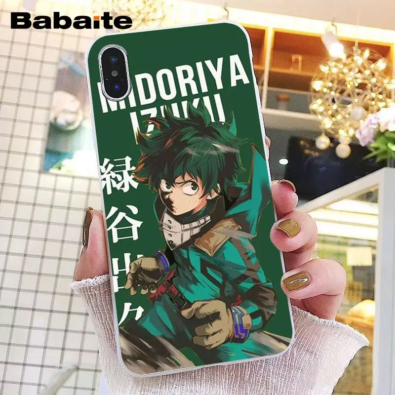 Babaite аниме My Hero Academy deku bakugou Boku no Hero чехол для телефона iPhone XR 11 Pro Max XS MAX 8 7 6 6S Plus X 5 5S SE