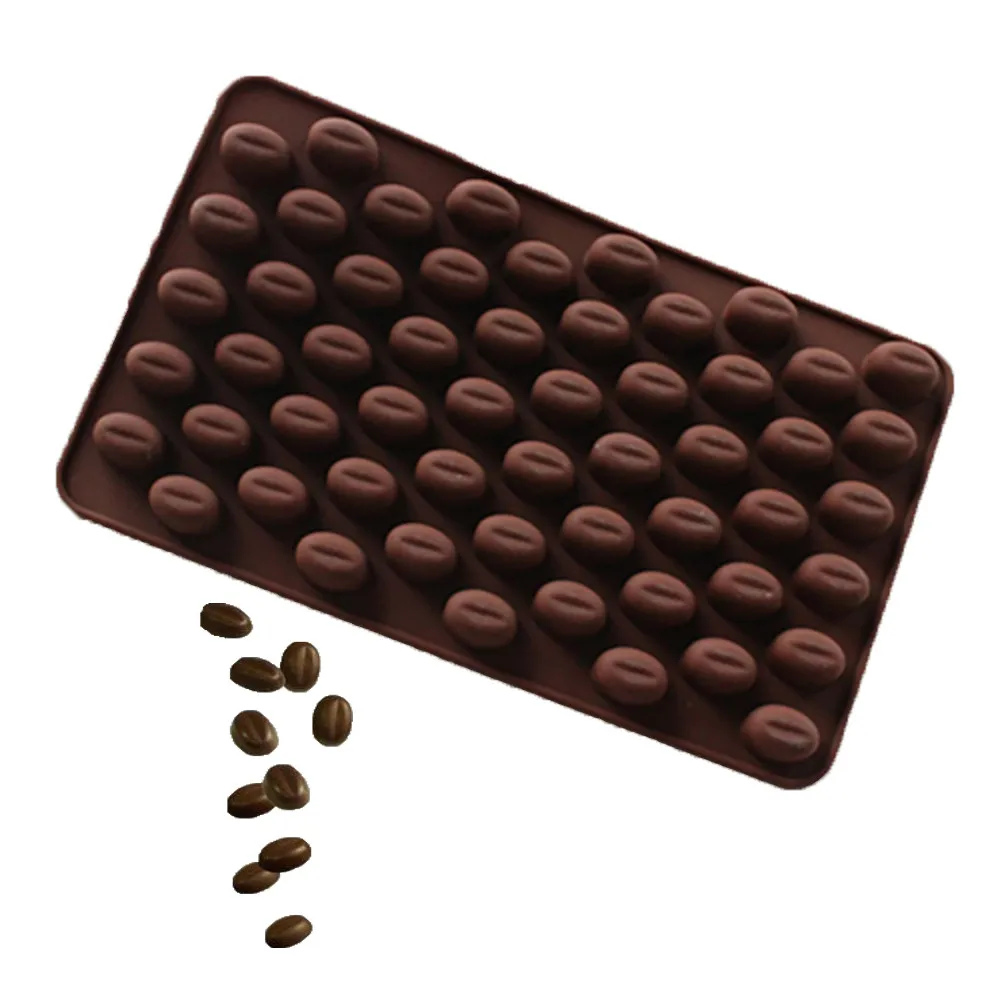 

Coffee Bean Chocolate Candy Silicone Bakeware Mould Cake Wax Melts Professional Chocolate Beans Kitchen Chocolate Mold Tools #E