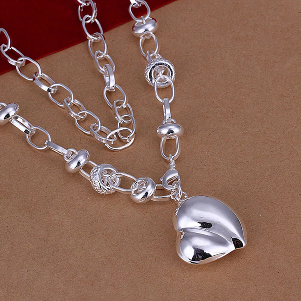 

INALIS Simple Heart Pendant Necklaces Unisex Romantic White Necklace For Women And Men Anniversary Fashion Jewelry Free Shipping