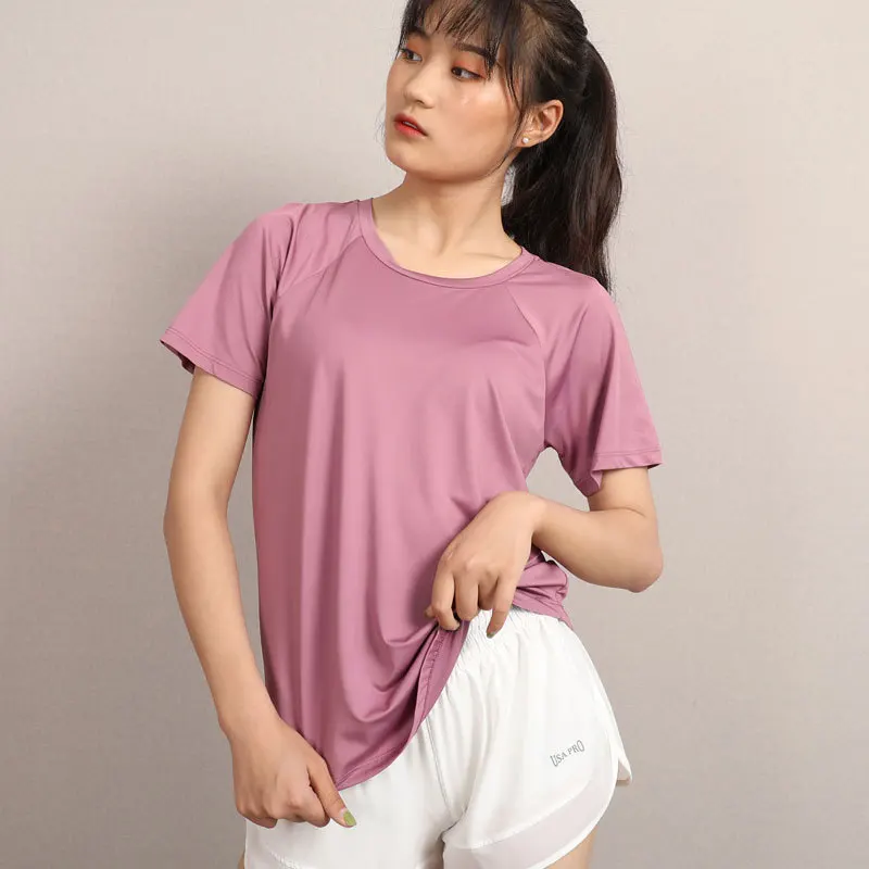 Женская сетчатая Спортивная футболка размера плюс женские топы с коротким