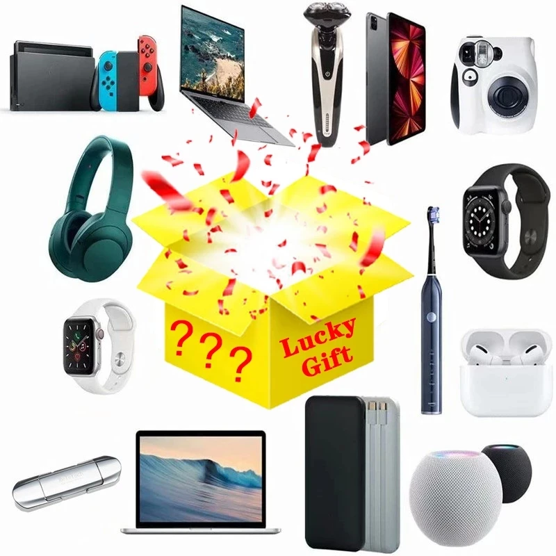 

2021 New Lucky Gift Box Mystery Box Premium Electronic Product Lucky Mystery Box 100% Surprise Boutique 1 To 10 Pcs Random Item