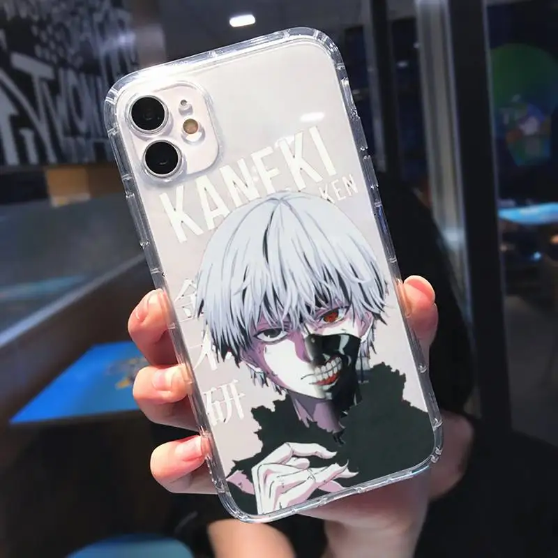 

Tokyo Ghoul Trendy Anime Kaneki Ken Phone Case Transparent for iPhone 11 12 mini pro XS MAX 8 7 6 6S Plus X 5S SE 2020 XR