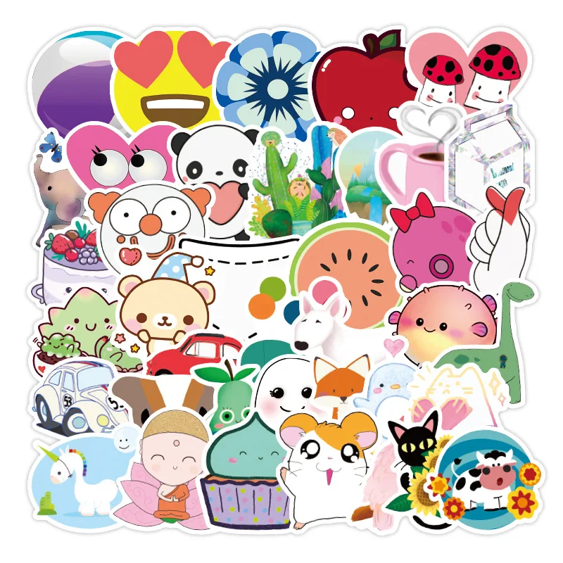 

10/30/50PCS Children's Cute Cartoon Graffiti Stickers Waterproof Notebook Scooter Trolley Case Interior Decoration Stickers